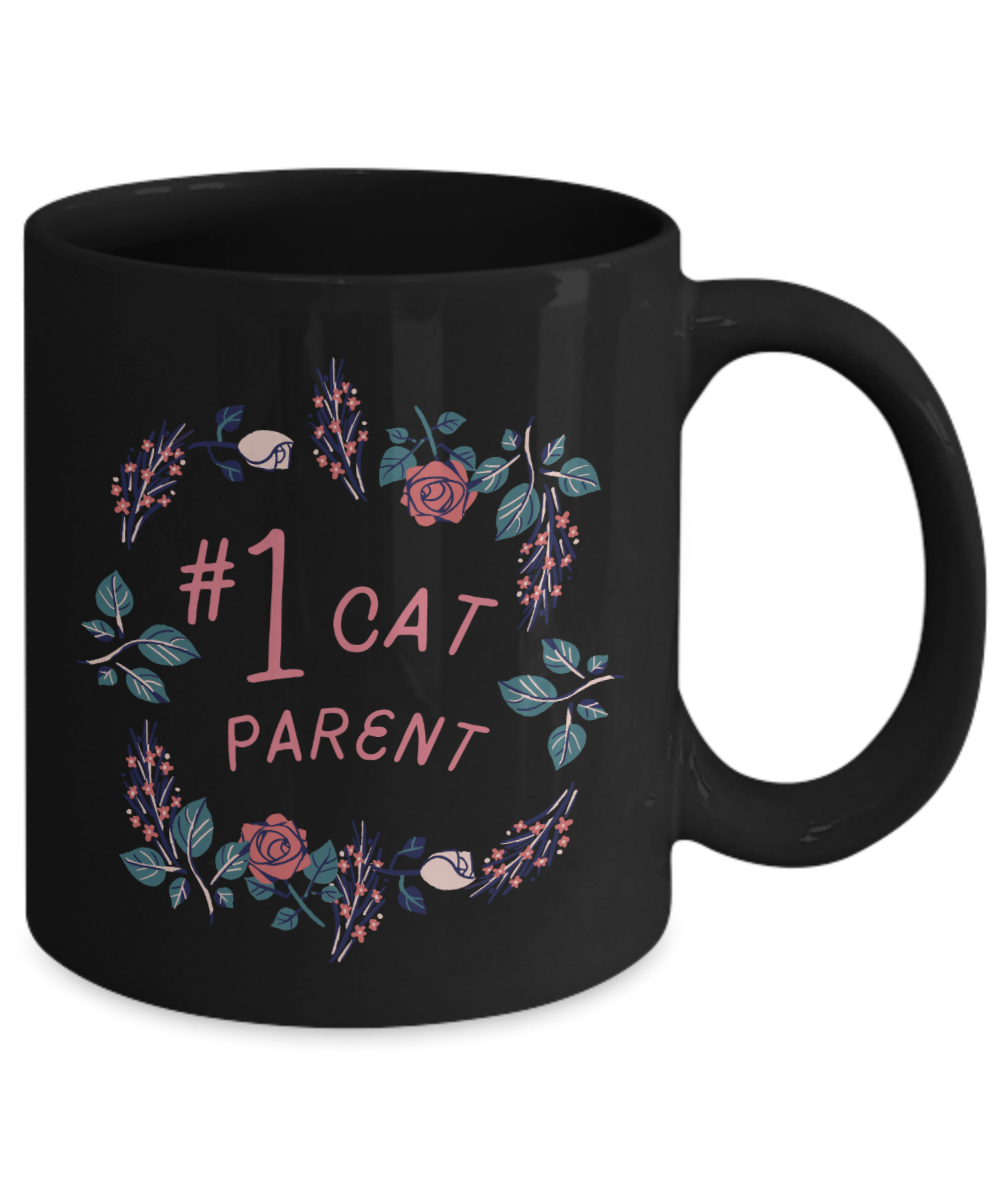 Number One Cat Parent - Cat Cup, Funny Cat Mug, Funny Coffee Mugs for Women, Cat Gifts for Women, Birthday Gift for Cat Lover