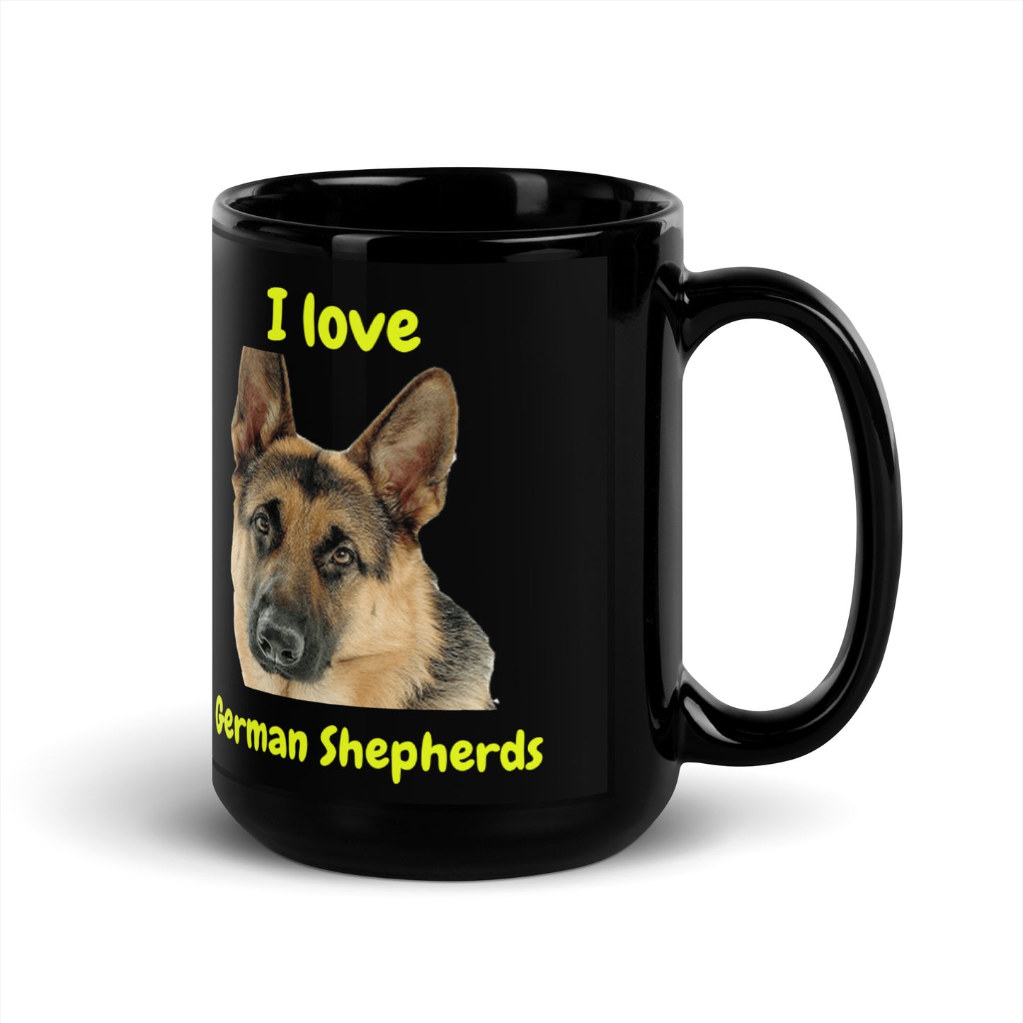 I Love German Shepherds Mug Black