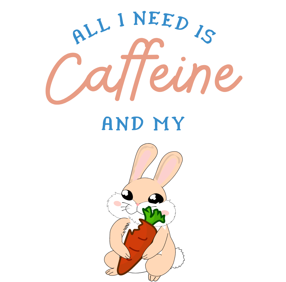 Caffeine Rabbit Mug White
