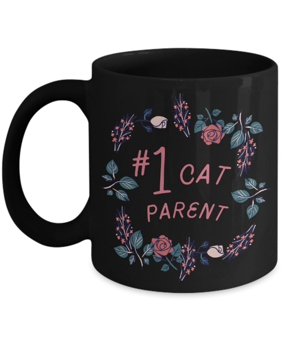 Number One Cat Parent - Cat Cup, Funny Cat Mug, Funny Coffee Mugs for Women, Cat Gifts for Women, Birthday Gift for Cat Lover