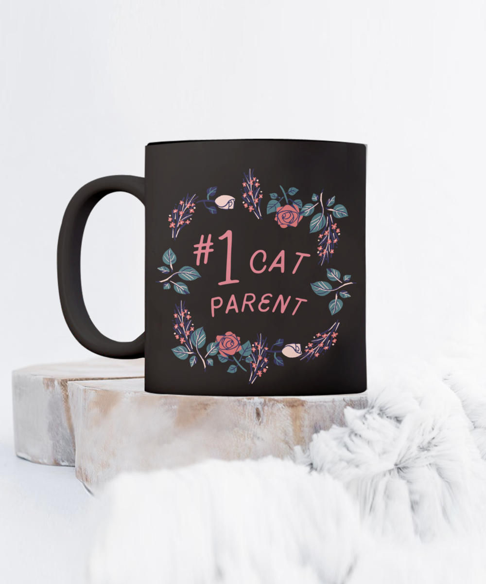 Number One Cat Parent - Cat Cup, Funny Cat Mug, Funny Coffee Mugs for Women, Cat Gifts for Women, Birthday Gift for Cat Lover