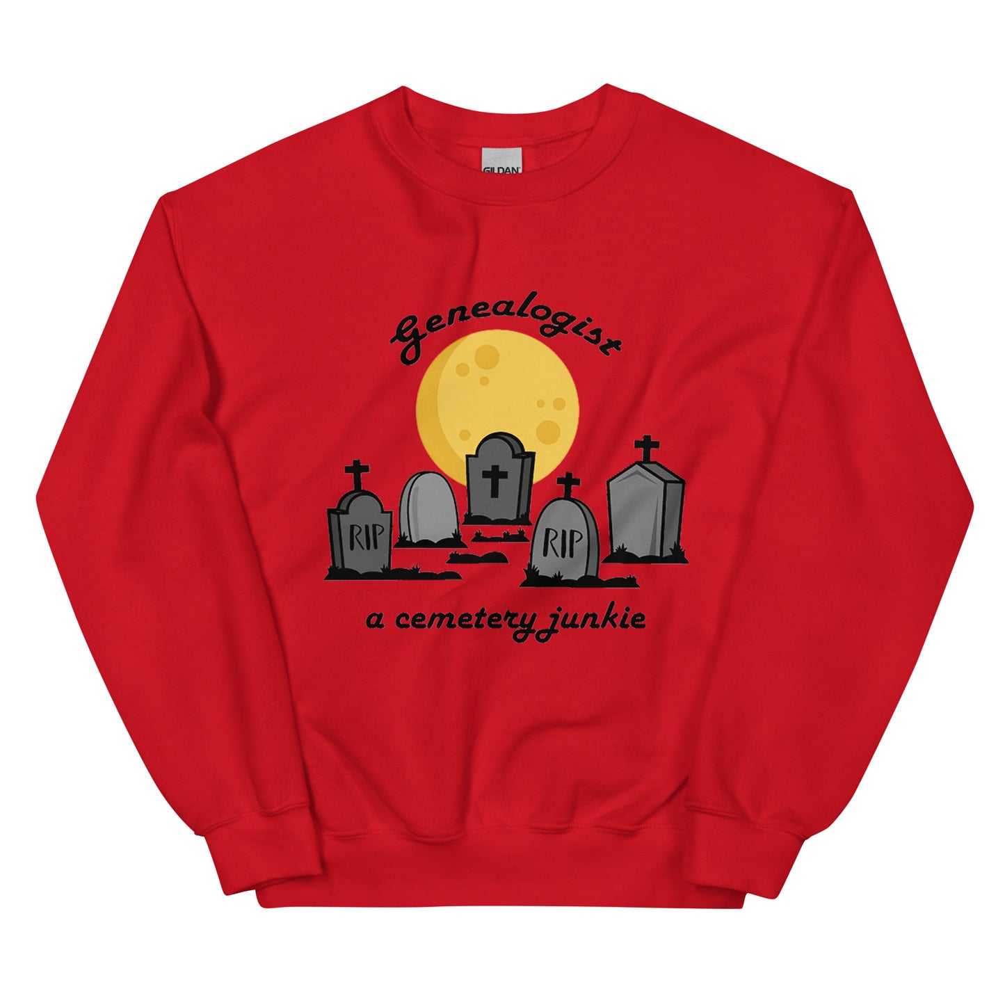Genealogist Cemetery Junkie Sweatshirt, Funny Genealogy Gift, Family Historian Gift