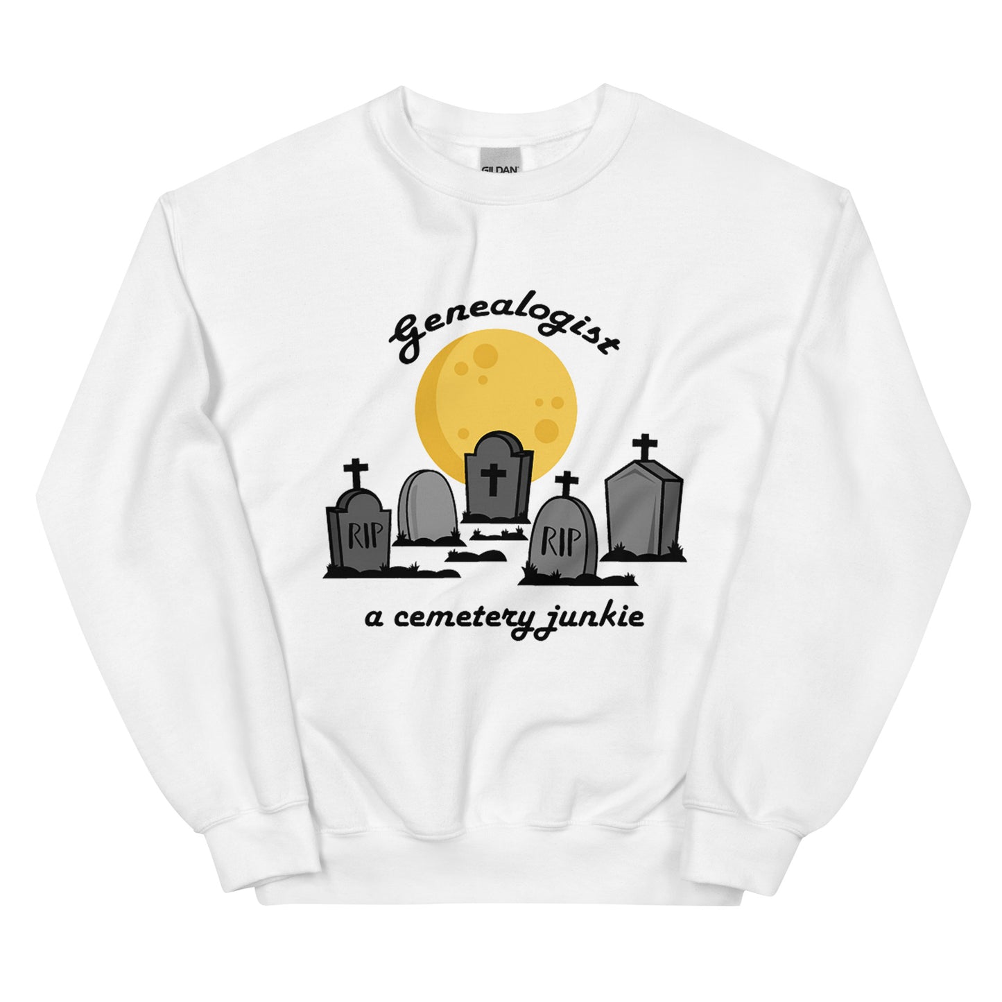 Genealogist Cemetery Junkie Sweatshirt, Funny Genealogy Gift, Family Historian Gift