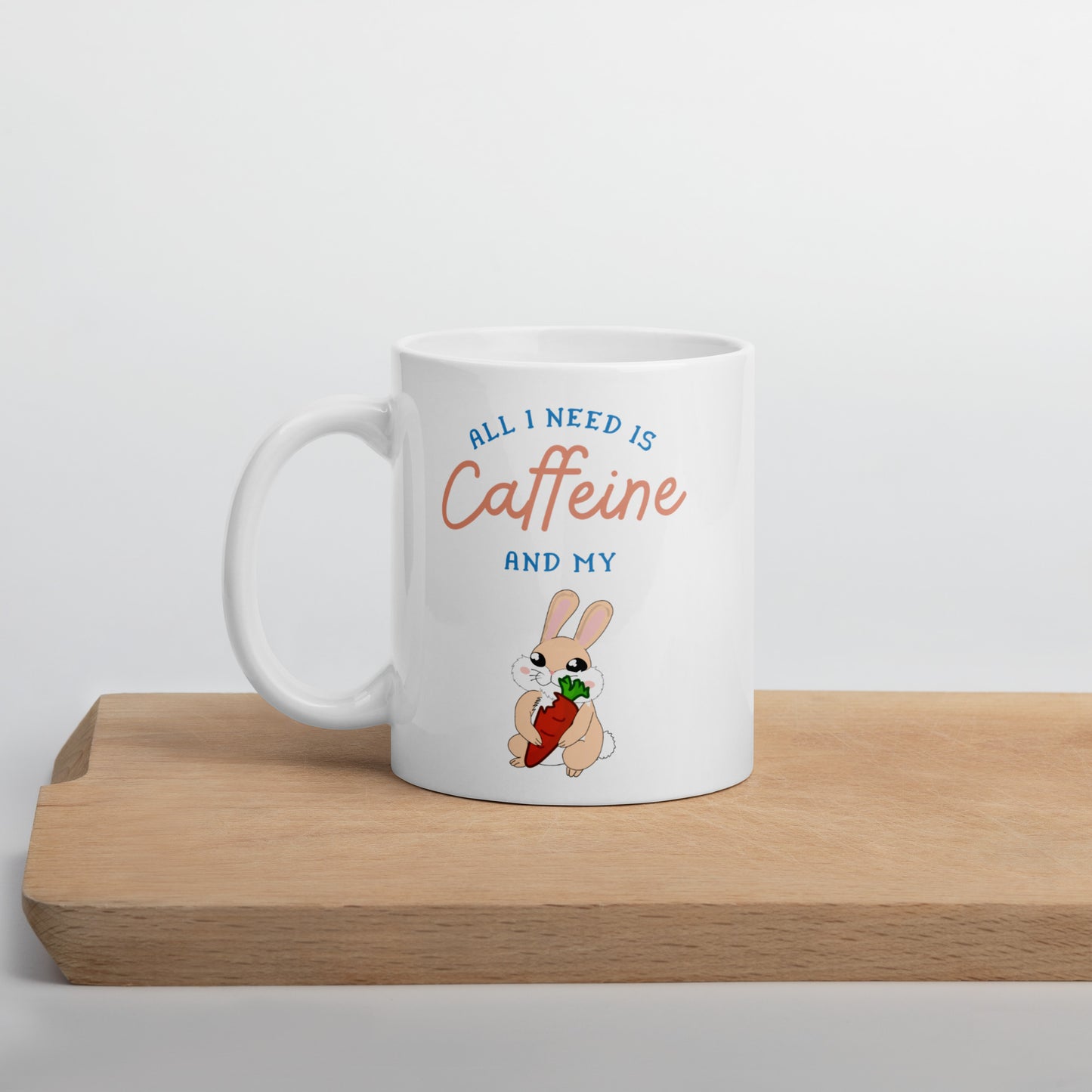Caffeine Rabbit Mug White