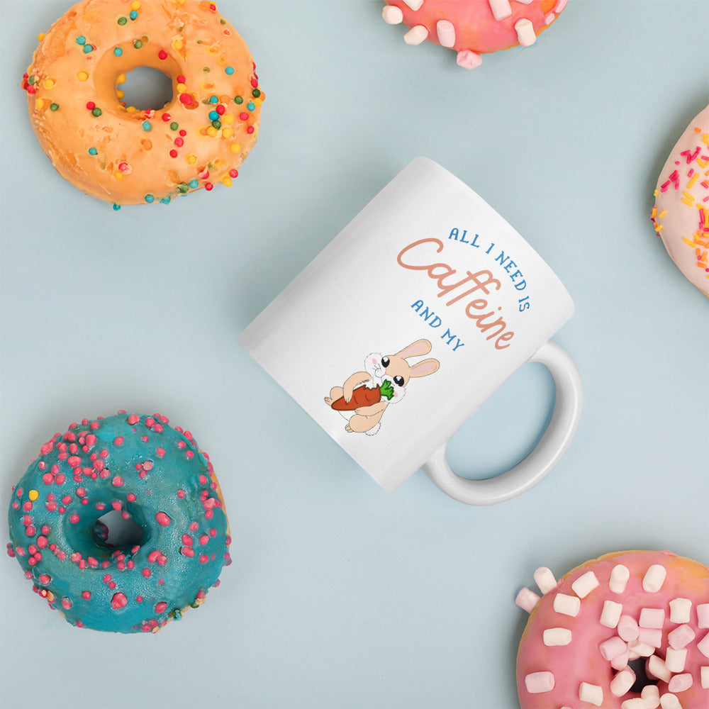 Caffeine Rabbit Mug White