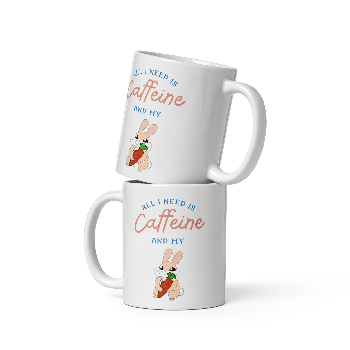 Caffeine Rabbit Mug White