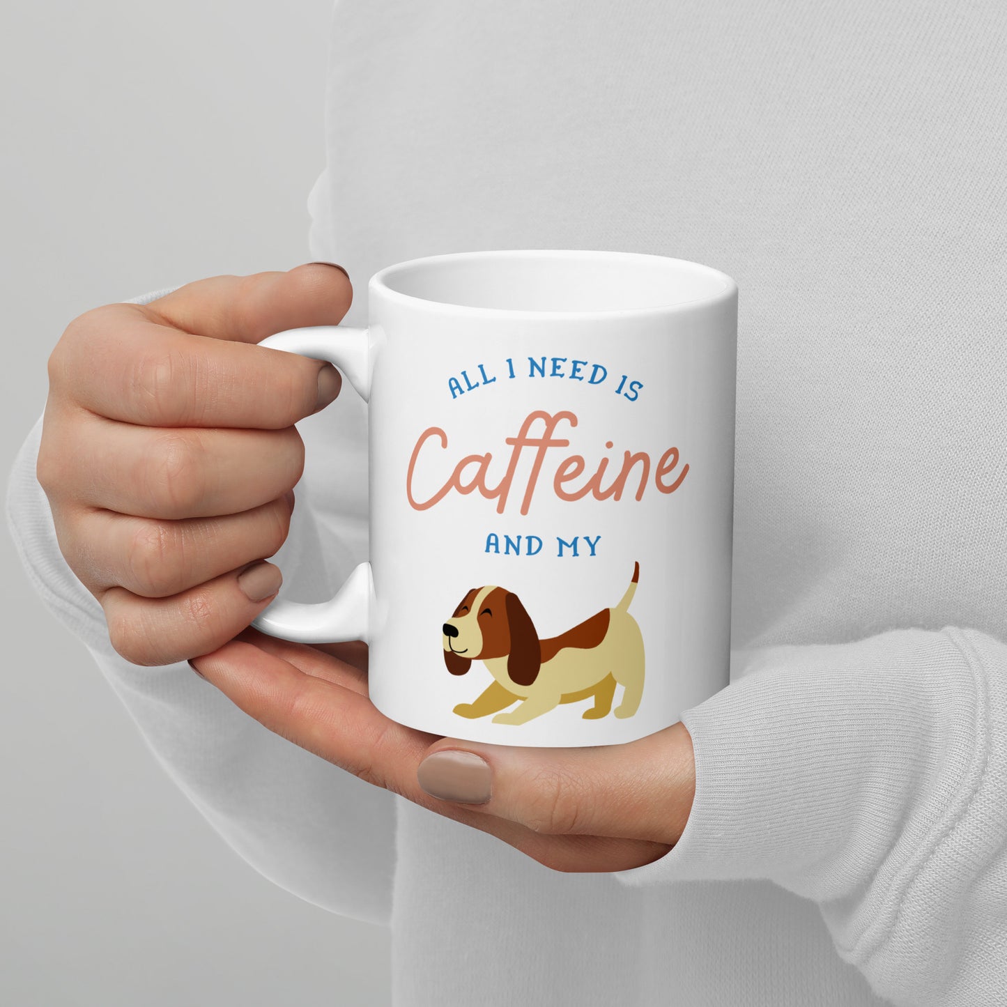 Caffeine Dog Mug White