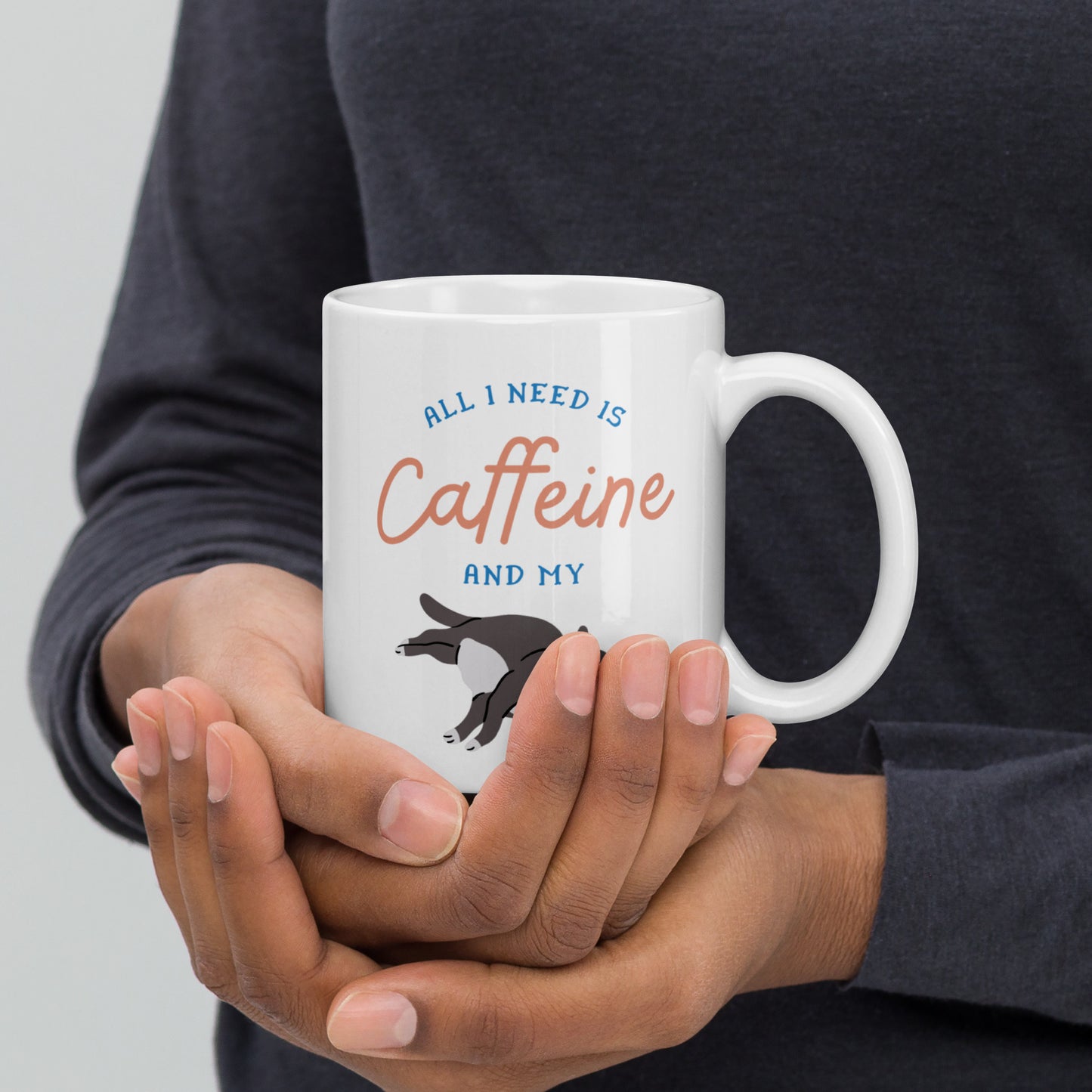 Caffeine Cat Mug White
