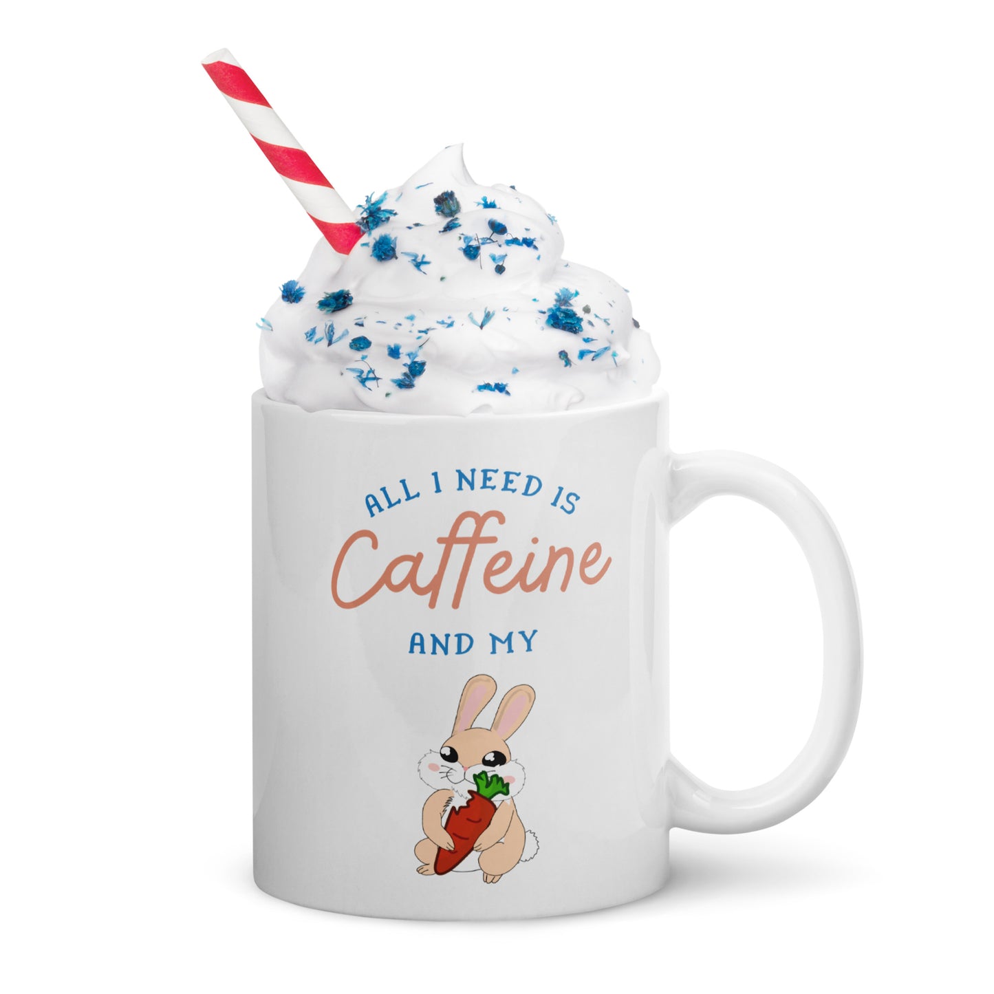 Caffeine Rabbit Mug White