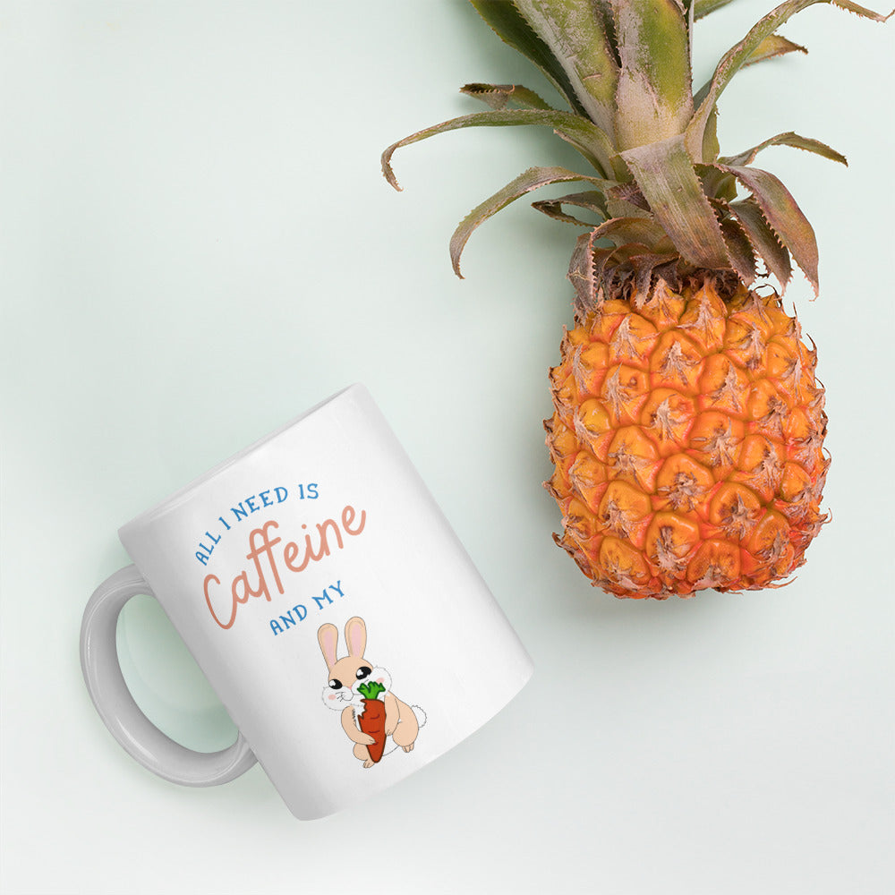 Caffeine Rabbit Mug White