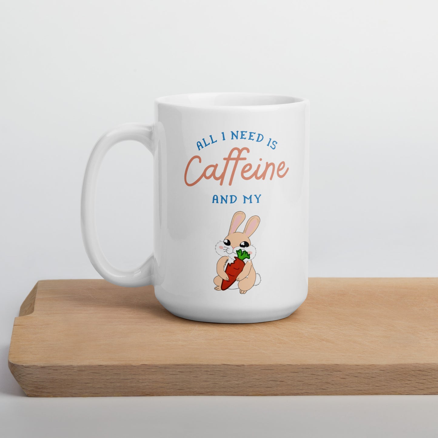 Caffeine Rabbit Mug White
