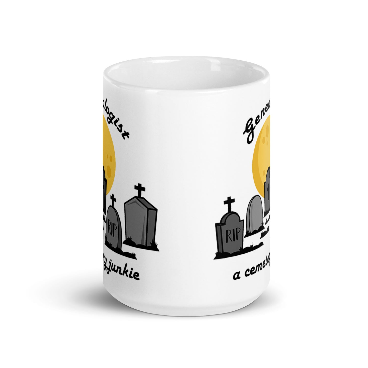 Genealogist Cemetery Junkie Coffee Mug, Family Historian, Gift, Funny, Genealogy
