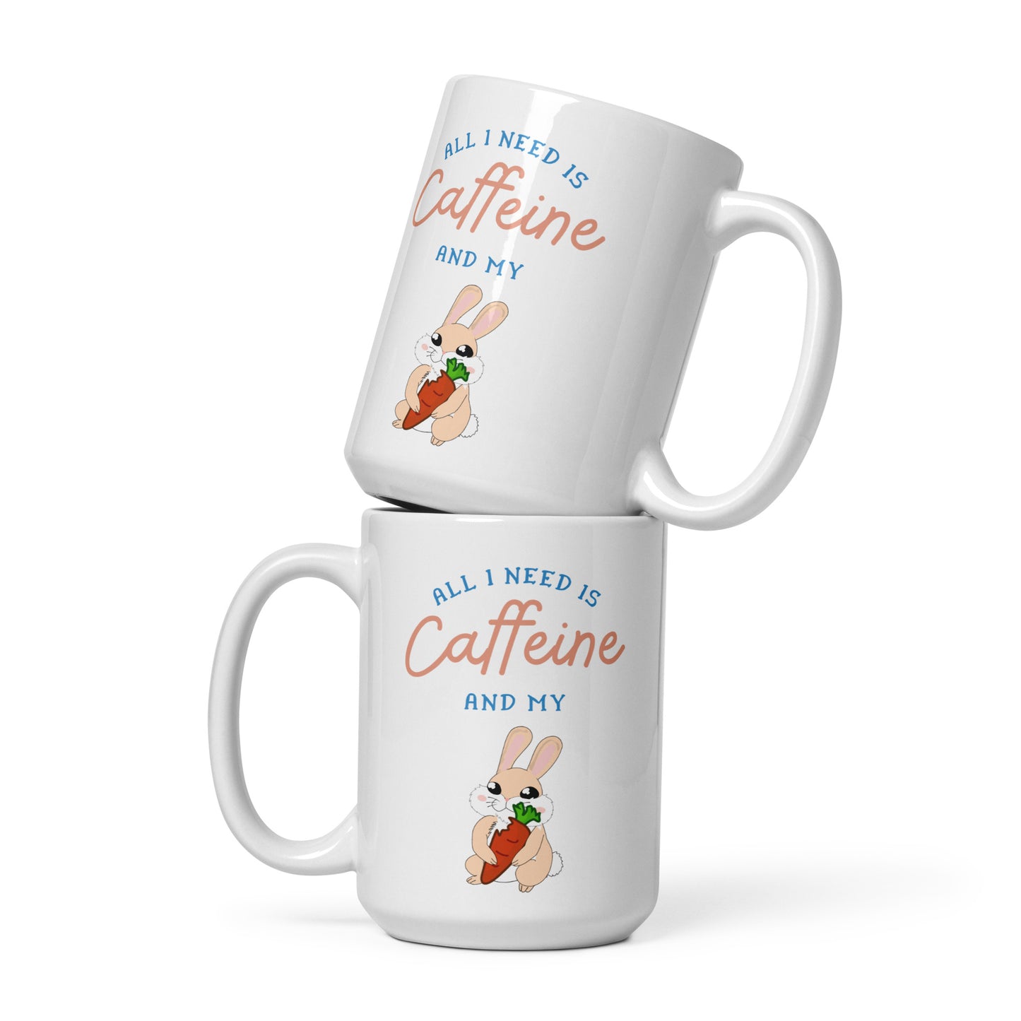 Caffeine Rabbit Mug White