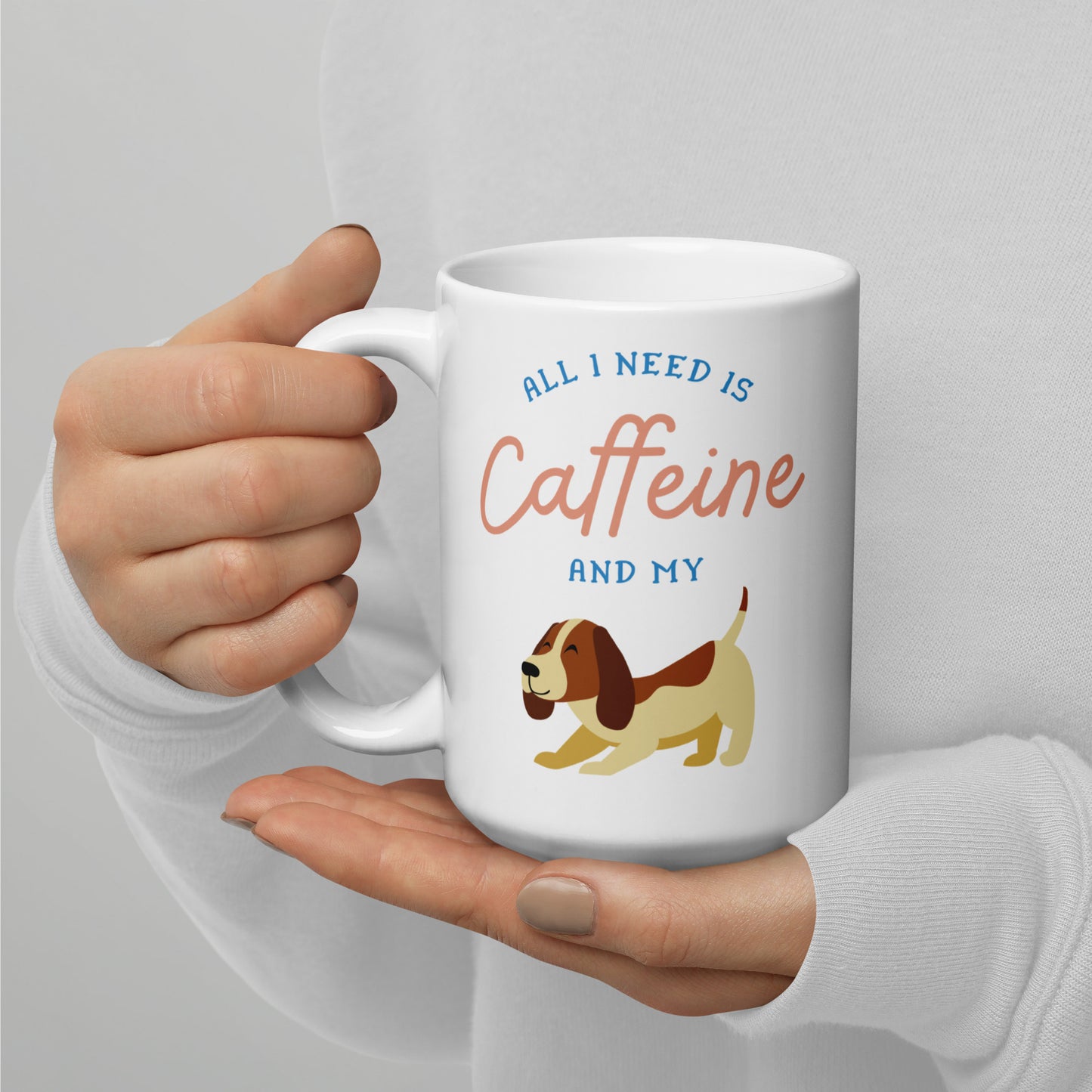 Caffeine Dog Mug White