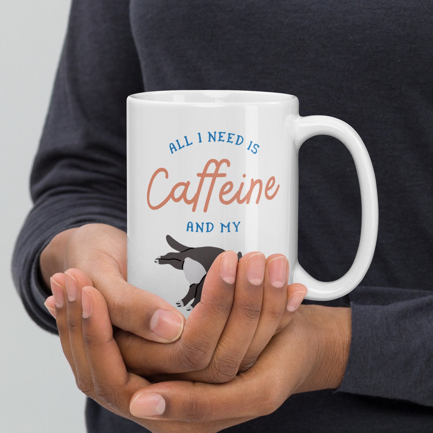 Caffeine Cat Mug White