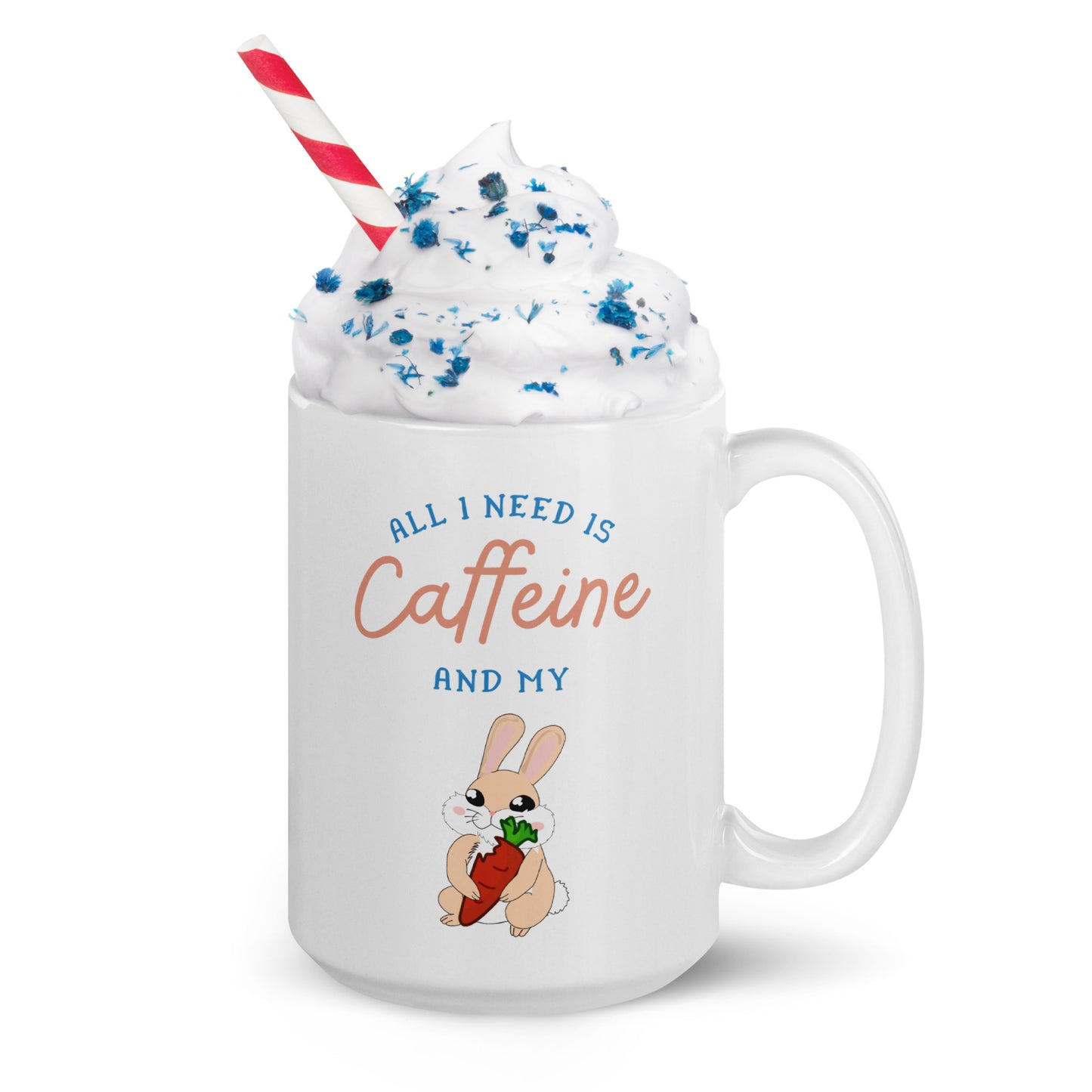 Caffeine Rabbit Mug White