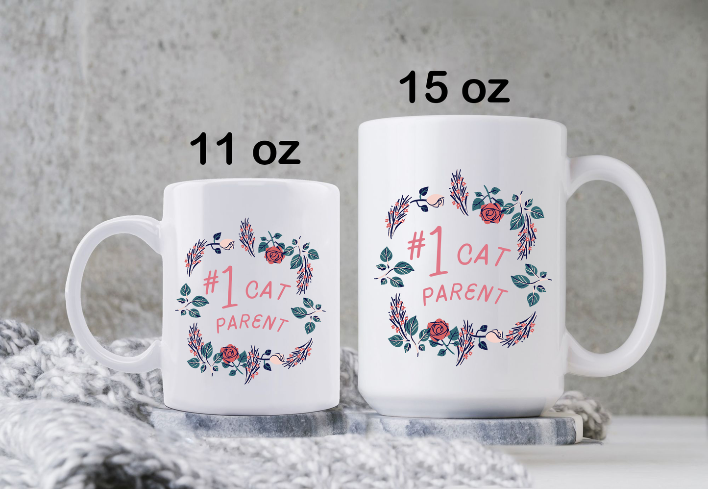 Number One Cat Parent - Cat Cup, Funny Cat Mug, Funny Coffee Mugs for Women, Cat Gifts for Women, Birthday Gift for Cat Lover