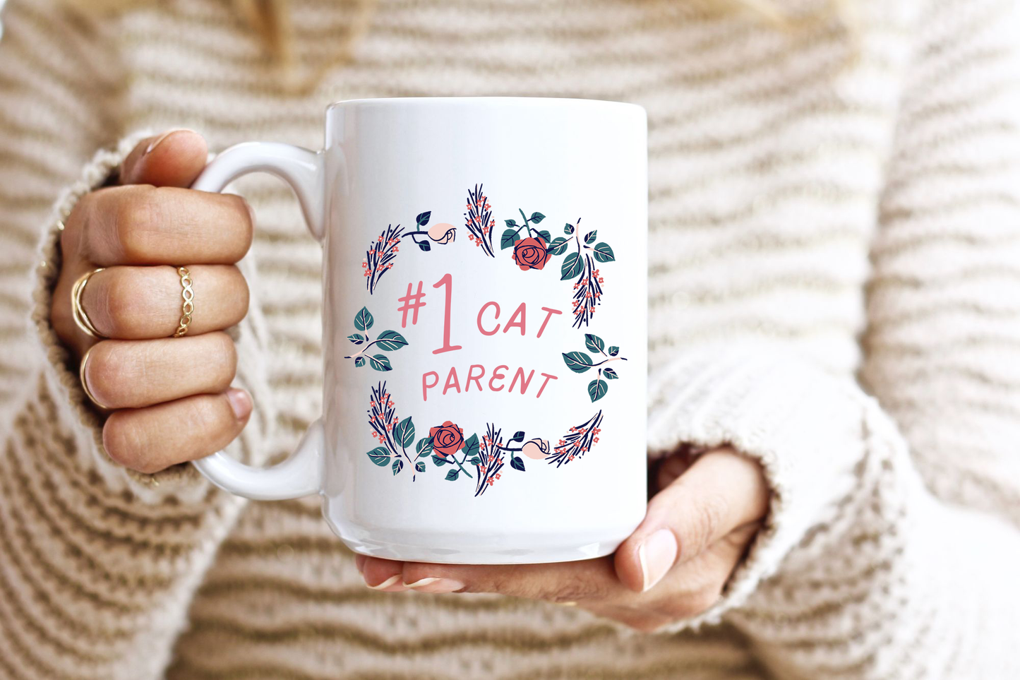 Number One Cat Parent - Cat Cup, Funny Cat Mug, Funny Coffee Mugs for Women, Cat Gifts for Women, Birthday Gift for Cat Lover