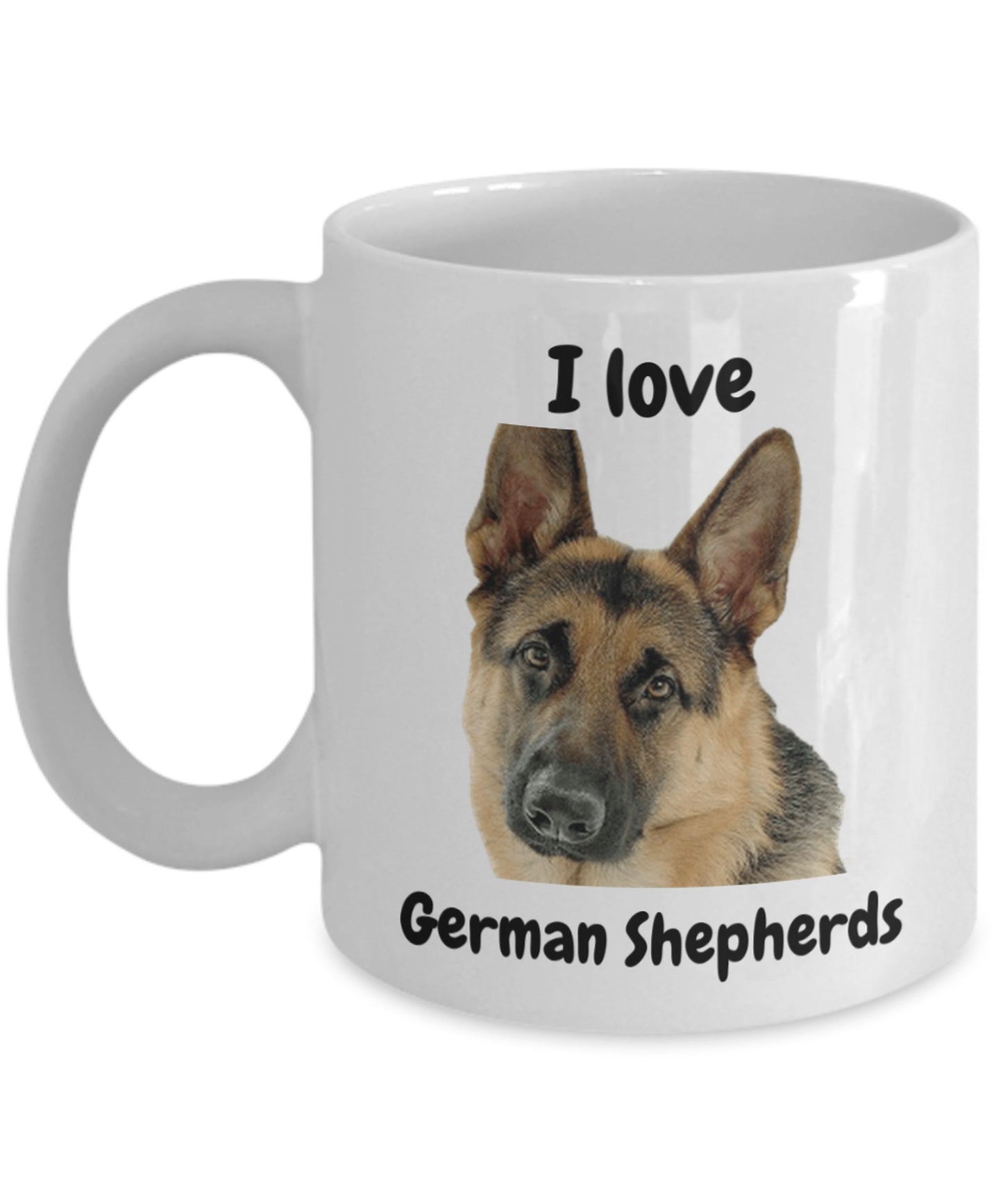 I Love German Shepherds Mug White