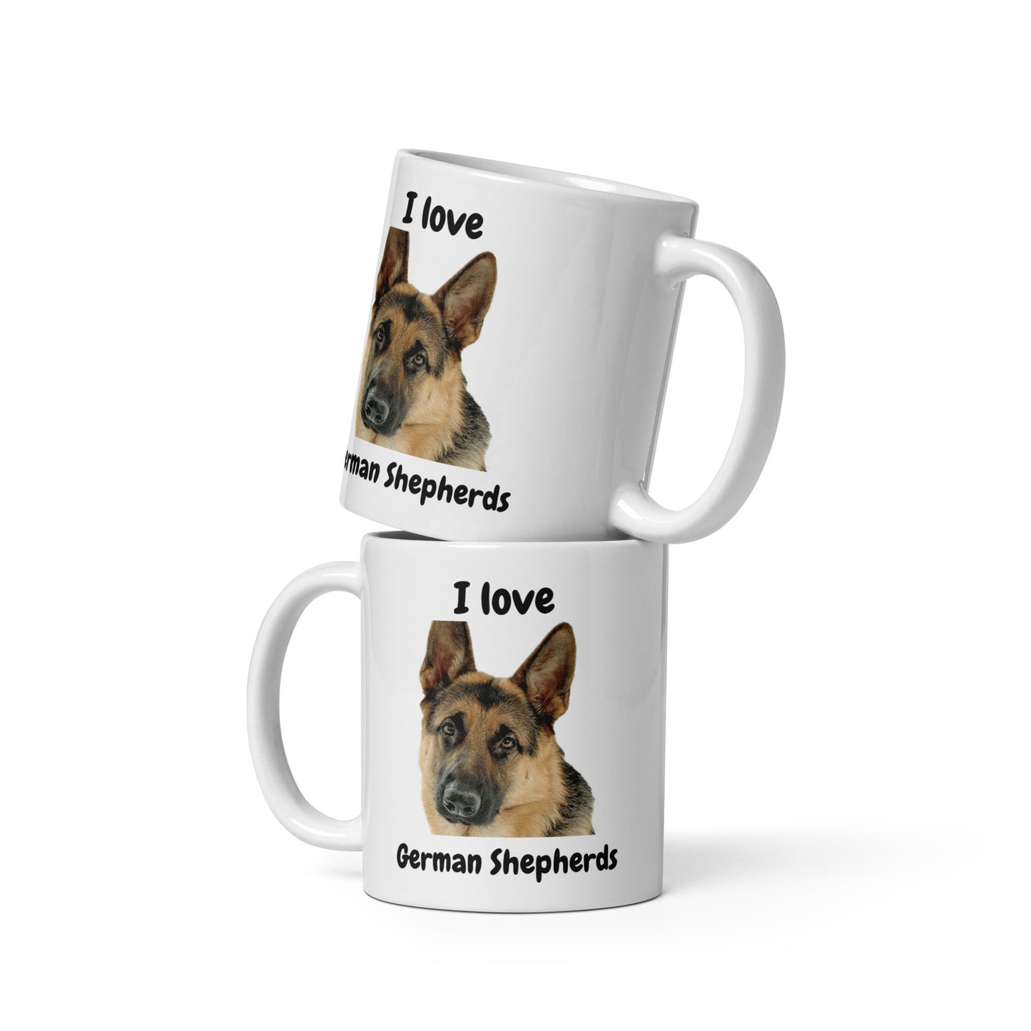 I Love German Shepherds Mug White