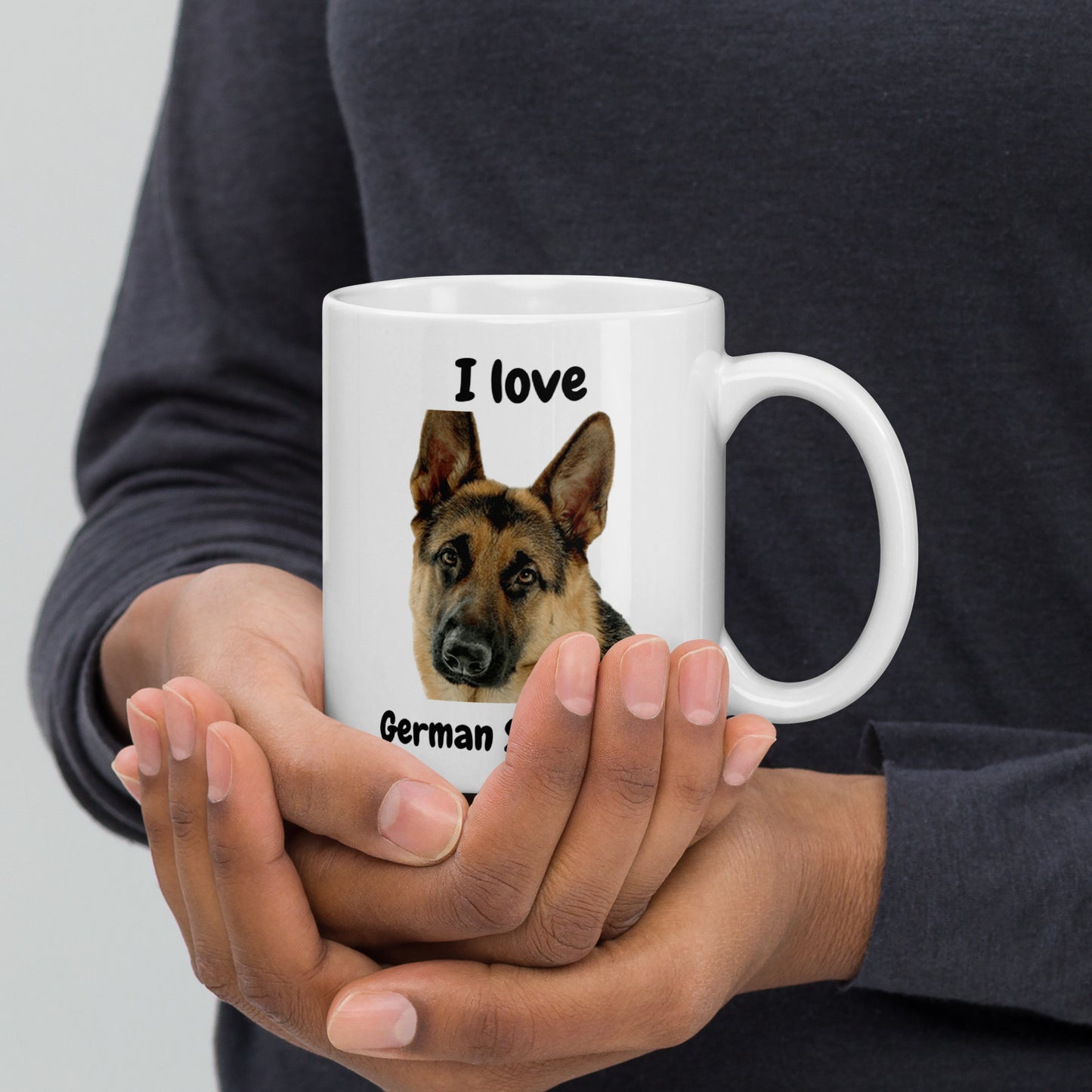 I Love German Shepherds Mug White